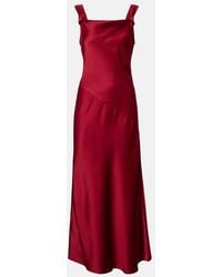 Max Mara - Crepe Satin Maxi Dress - Lyst