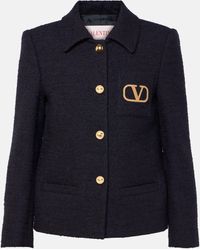 Valentino - Vlogo Signature Tweed Jacket - Lyst