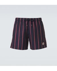 Moncler - Striped Swim Trunks - Lyst