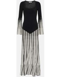 Chloé - Pleated Knitted Maxi Dress - Lyst