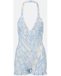 PUCCI - Manuba Halterneck Jersey Romper - Lyst