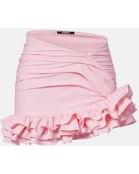 Jacquemus - Playa Ruffled Jersey Miniskirt - Lyst