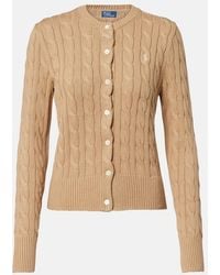 Polo Ralph Lauren - Cable-Knit Cotton Cardigan - Lyst