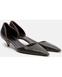 The Row - Liisa D'Orsay Leather Pumps - Lyst