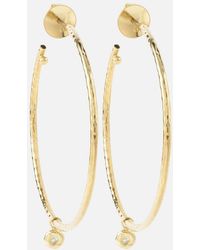 Octavia Elizabeth - Nesting Gem Medium 18kt Gold Hoop Earrings With Diamonds - Lyst