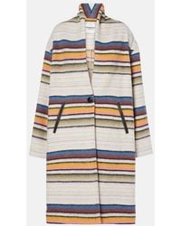 Isabel Marant - Striped Wool-Blend Coat - Lyst