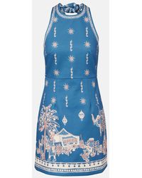 ALÉMAIS - Acacia Printed Halterneck Cotton Minidress - Lyst