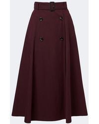Burberry - Brenda Cotton Midi Skirt - Lyst
