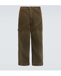 Dries Van Noten - Pantalones Pip de lona de algodon estampados - Lyst