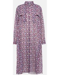 Isabel Marant - Eliane Floral-Print Cotton Midi Dress - Lyst