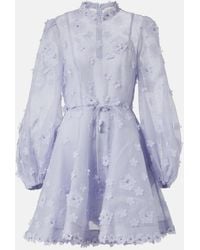 Zimmermann - Matchmaker Lift Off Linen And Silk Minidress - Lyst