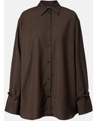 TOTEME - Oversized Wool Shirt - Lyst