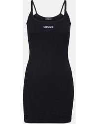 Versace - Minikleid Aus Einem Baumwollgemisch - Lyst