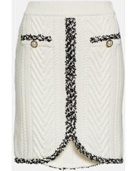 Rebecca Vallance - Demy Cable-Knit Cotton Miniskirt - Lyst