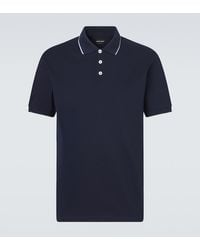 Giorgio Armani - Cotton Pique Polo Shirt - Lyst