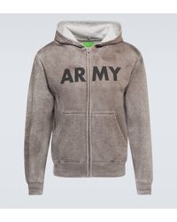 NOTSONORMAL - Army Cotton Jersey Hoodie - Lyst