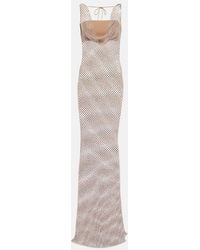 GIUSEPPE DI MORABITO - Embellished Mesh Gown - Lyst
