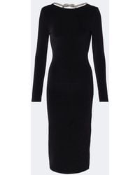 Balmain - Embellished Cotton-Blend Midi Dress - Lyst