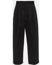 The Row - Rufos Cotton And Wool Wide-leg Pants - Lyst