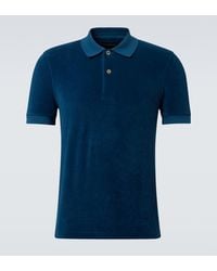 Tom Ford - Cotton-Blend Velvet Polo Shirt - Lyst