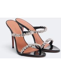 AMINA MUADDI - Elizabeth Embellished Leather Mules - Lyst