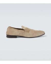 ZEGNA - L'Asola Suede Penny Loafers - Lyst