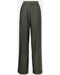 Dries Van Noten - Striped High-Rise Wide-Leg Pants - Lyst