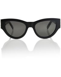 Saint Laurent Gafas de sol cat-eye de acetato - Negro