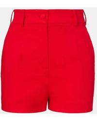 Dolce & Gabbana - High-Rise Shorts Aus Einem Baumwollgemisch - Lyst