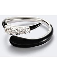 Nikos Koulis - Oui 18Kt And Enamel Ring With Diamonds - Lyst