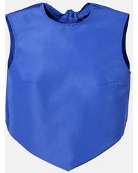 Patou - Open-Back Faille Top - Lyst