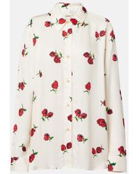 KHAITE - Argo Printed Twill Shirt - Lyst