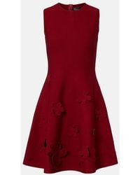 Oscar de la Renta - Floral Knitted Minidress - Lyst