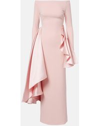 Solace London - Kiana Draped Off-Shoulder Maxi Dress - Lyst