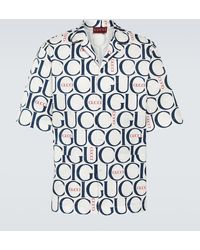 Gucci - Camicia bowling con logo - Lyst