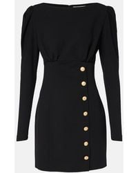 Alessandra Rich - Wool-Blend Crepe Minidress - Lyst