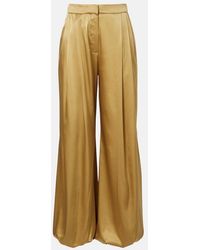Nina Ricci - Silk-Blend Satin Wide-Leg Pants - Lyst