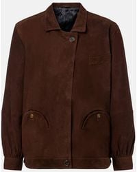 Blazé Milano - Cleo Suede Bomber Jacket - Lyst