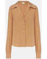 Saint Laurent - Silk Crepe De Chine Blouse - Lyst