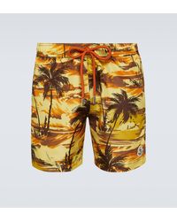 Moncler - Printed Technical Shorts - Lyst