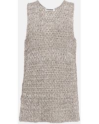 Jil Sander - Knitted Cotton-blend Top - Lyst