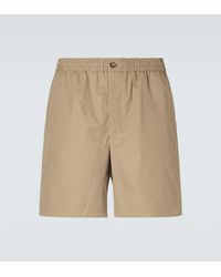 Ami Paris - Bermudas De Gabardina De Algodon - Lyst