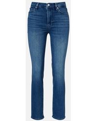 FRAME - Le Sleek Cropped High-Rise Straight Jeans - Lyst