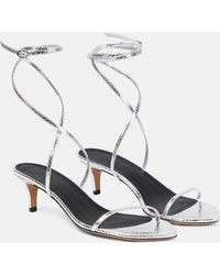 Isabel Marant - Aridee Metallic Leather Sandals - Lyst