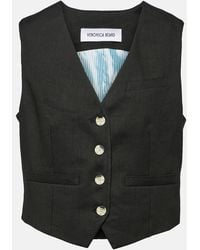 Veronica Beard - Bennett Linen-Blend Twill Vest - Lyst