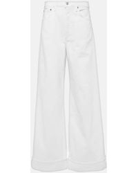 Agolde - High-Rise Wide-Leg Jeans Dame Jean - Lyst