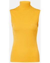 Loewe - Double L Ribbed-Knit Top - Lyst
