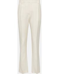 Valentino - High-rise Wool And Silk Pants - Lyst