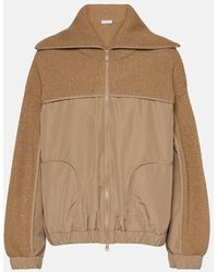 Brunello Cucinelli - Paneled Cashmere And Wool-Blend Jacket - Lyst