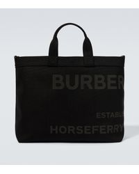 Burberry Tote con logo - Negro